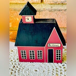 *Village House Block Primitive School Shelf Sitter